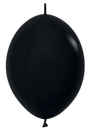 54614 - 6" Deluxe Black Link-O-Loon (50ct)