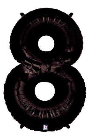 8BK - 40" Number Eight -  Black