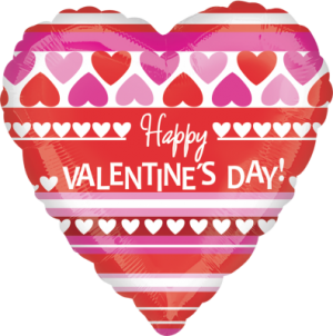 27847 - 18" Valentine Hearts & Stripes