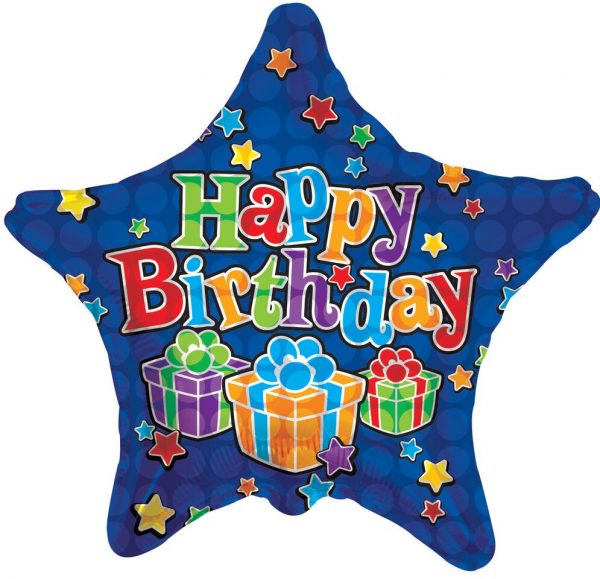 17785 - 18" Big Dots Birthday - Blue BV