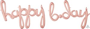 script phrase happy bday rose gold Balloons 'N More Wholesale Balloons Wilmington, Delaware