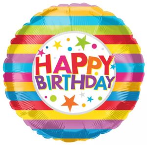 35816 - 18" Birthday Colorful Stripes