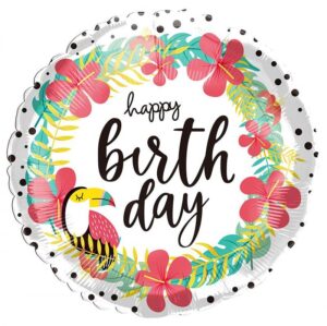 35833 - 18" Happy Birthday Tropical