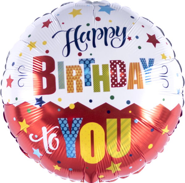 093525 - 18" Happy Birthday To You  W/ White Ribbon