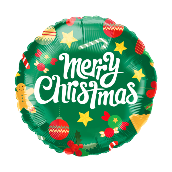 30713 - 9"Merry Christmas (Air filled only)(Valved no Heat Sealer)