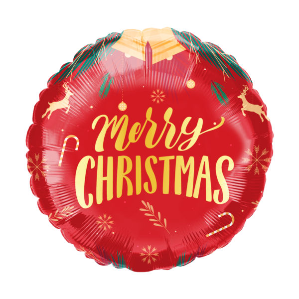 30714 - 9"Merry Christmas (Air filled only)(Valved no Heat Sealer)