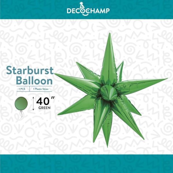 64144 - DecoChamp 40" Starburst - Green Instruction 12 pcs/group - Image 3