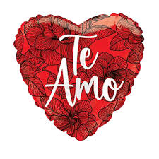 45248 - 9" Te Amo Floral Pattern -Air Fill Only -Needs Heat Sealer