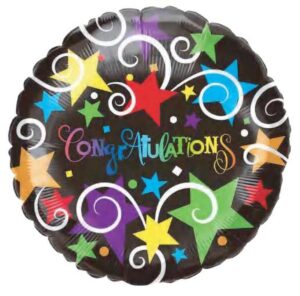 93029 - 18" Congratulations Stars & Swirls