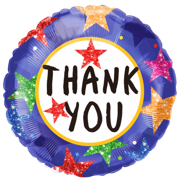 30903 - 9" Thank You Stars - Air Filled Only