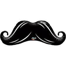 65052 - 14" Mustache Shape (Air Filled Only - Needs Heat Sealer)