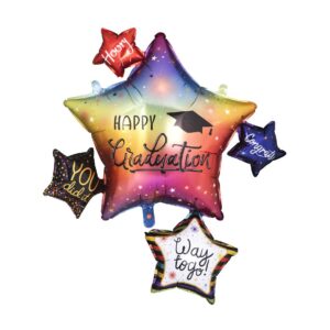 05687 - 38" Happy Graduation Star Cluster